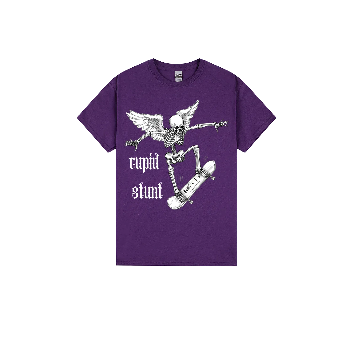 Purple front flat lay
