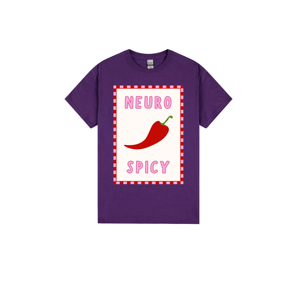 Purple front flat lay