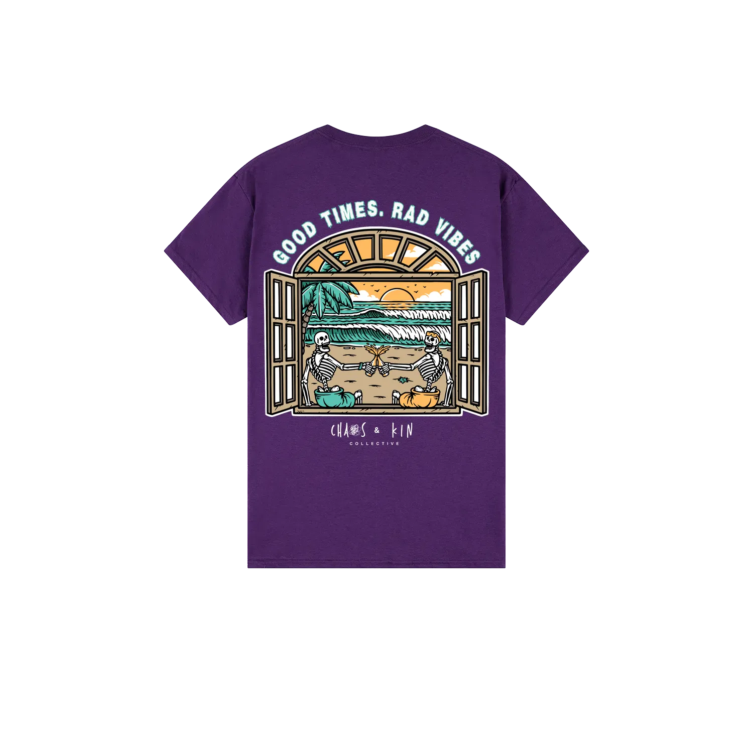 Purple back flat lay