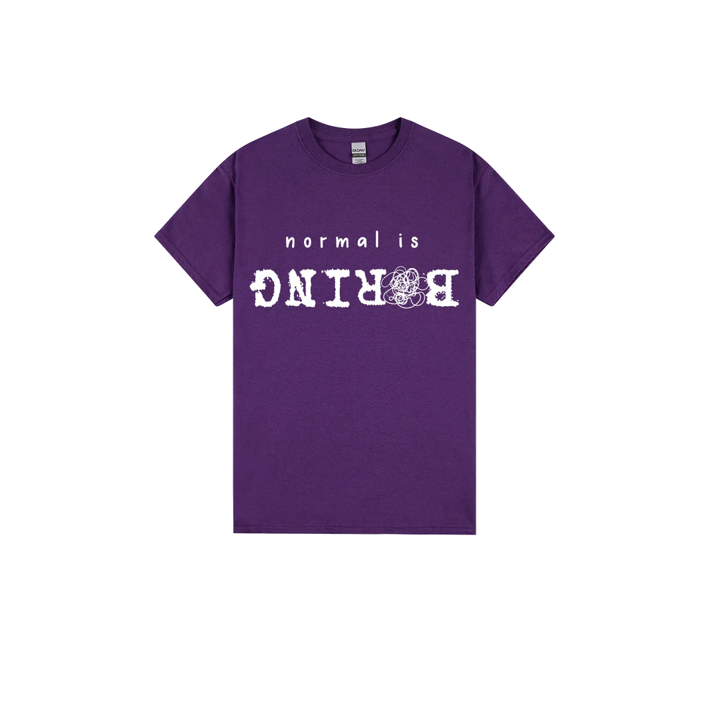 Purple front flat lay