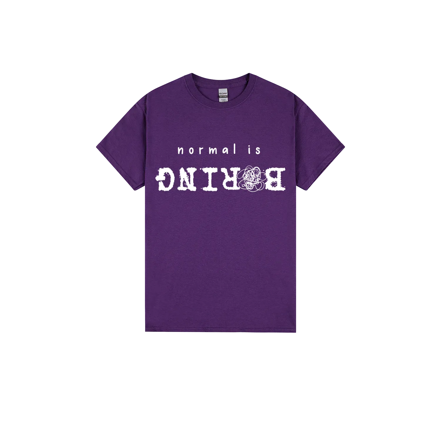 Purple front flat lay