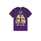 Purple front flat lay