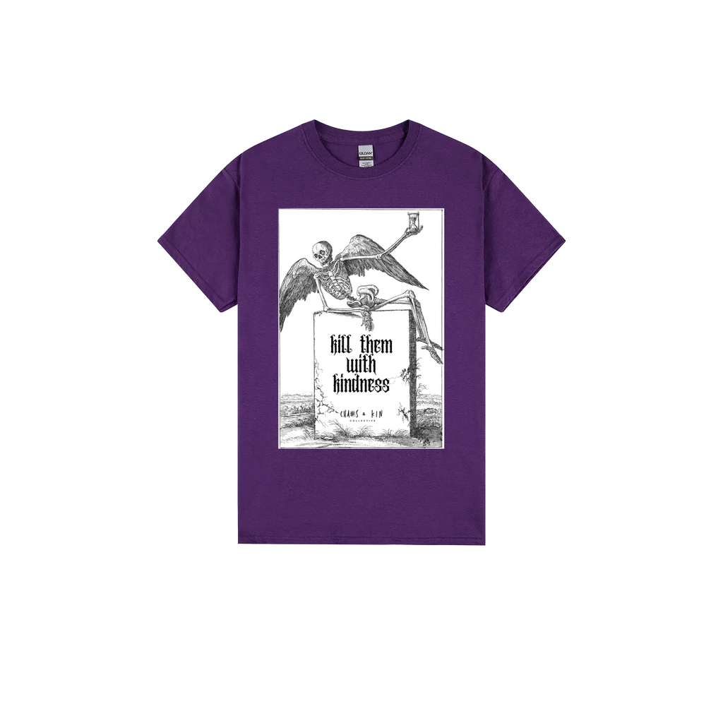 Purple front flat lay