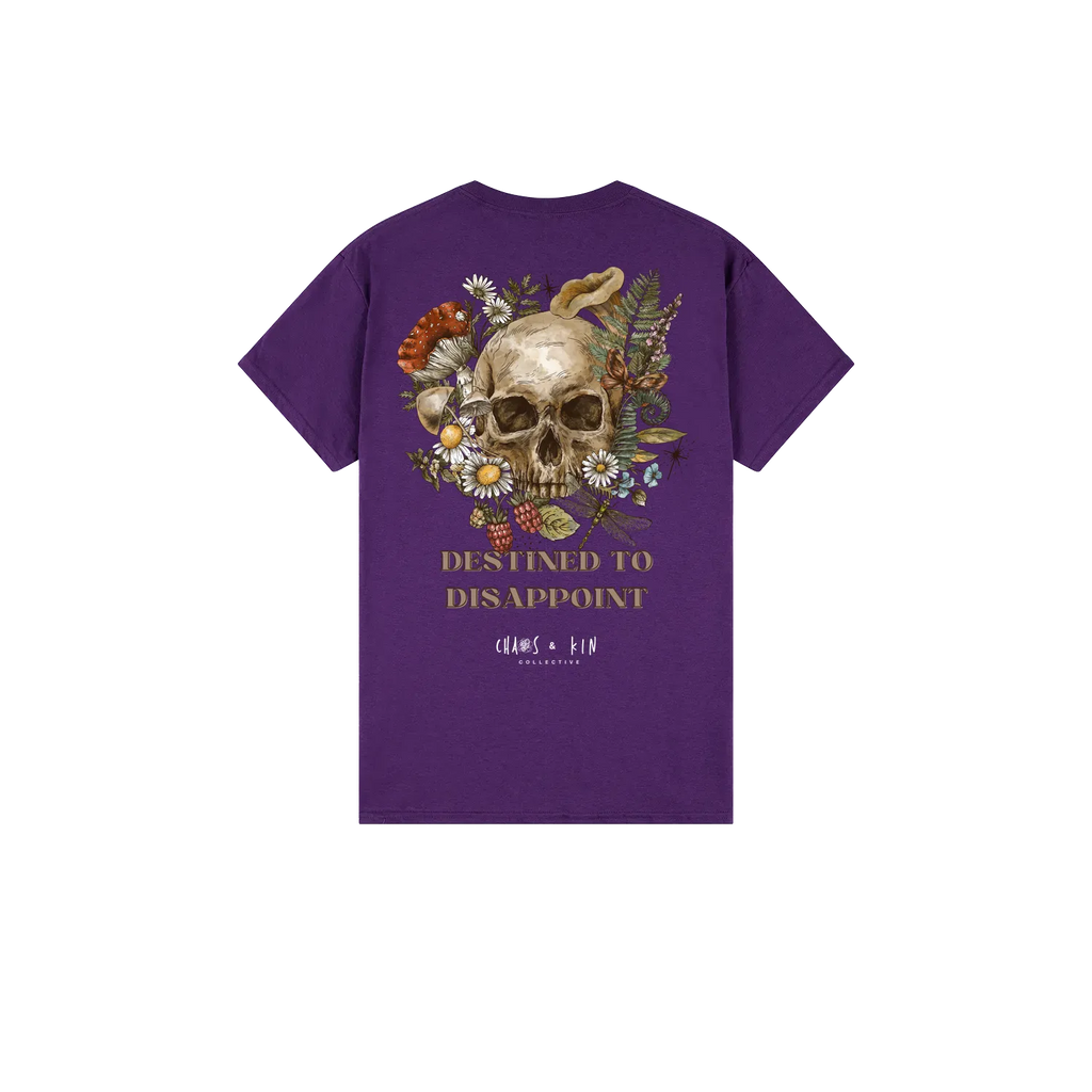 Purple back flat lay