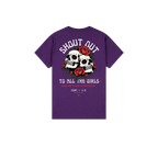 Purple back flat lay