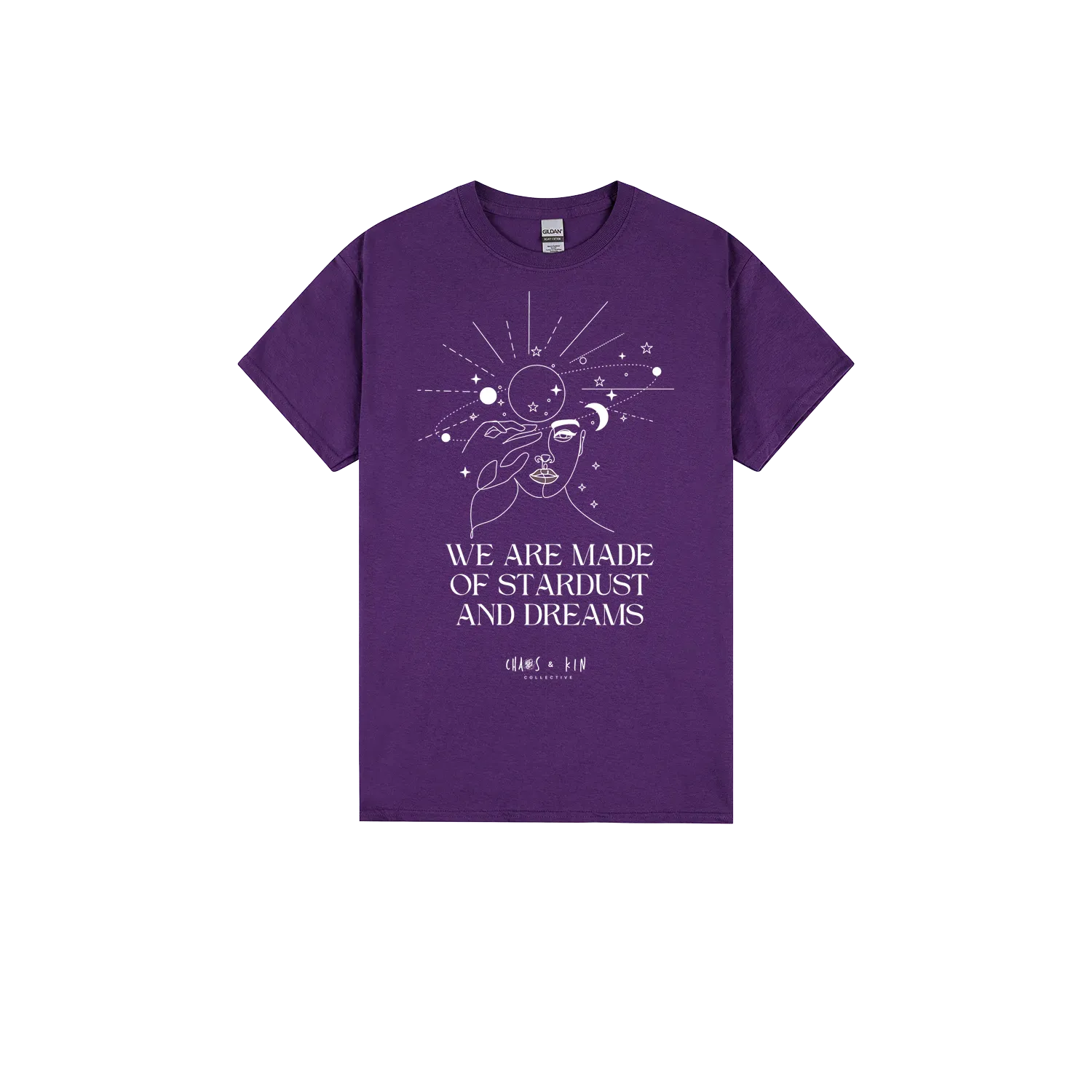 Purple front flat lay