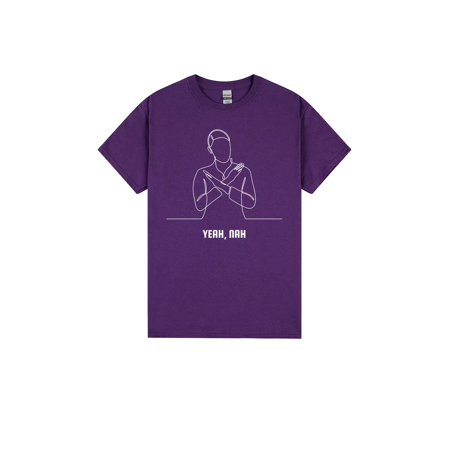 Purple front flat lay