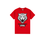 Red front flat lay