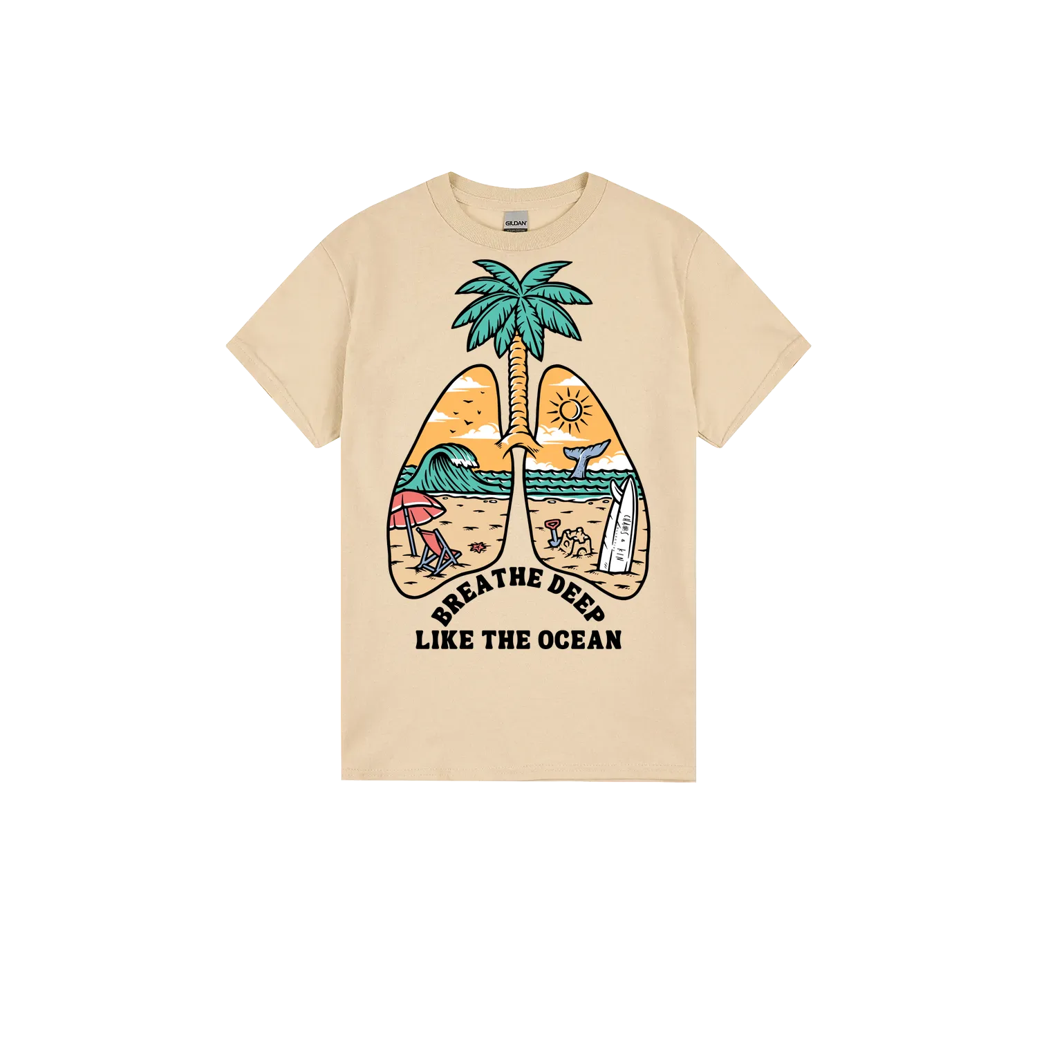 Sand front flat lay