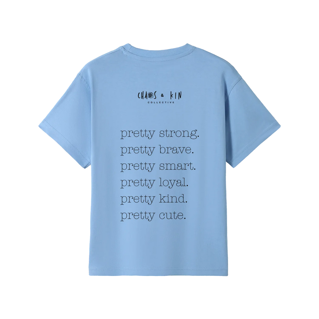Sky Blue back flat lay