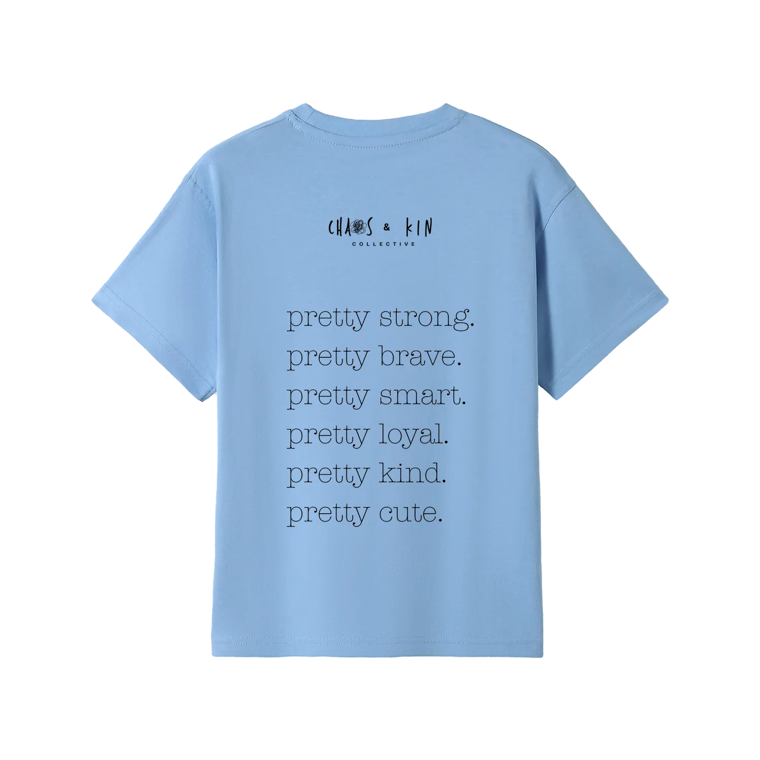 Sky Blue back flat lay