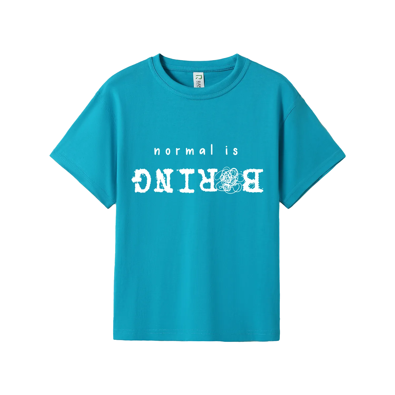 Turquoise front flat lay