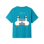 Turquoise back flat lay