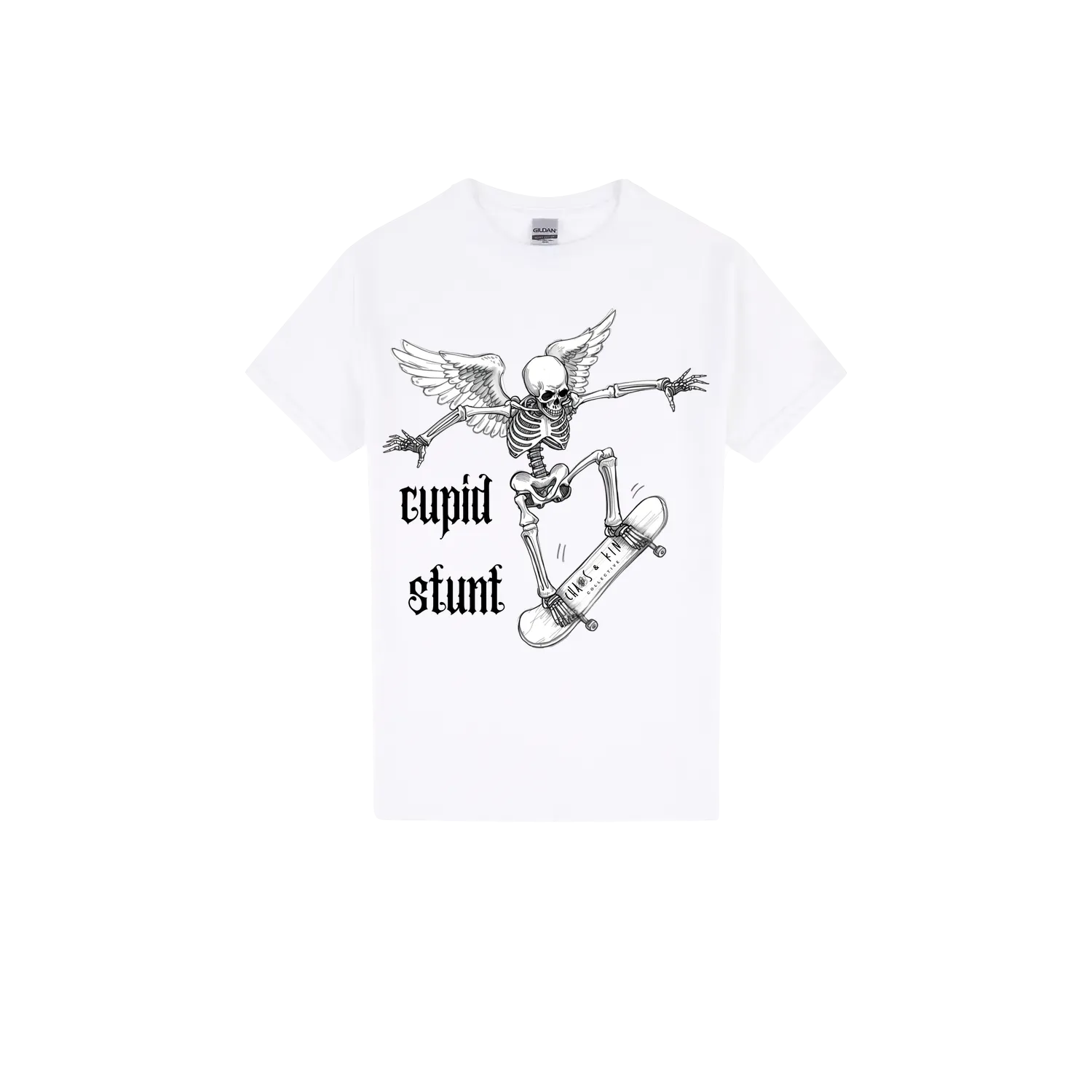 White front flat lay