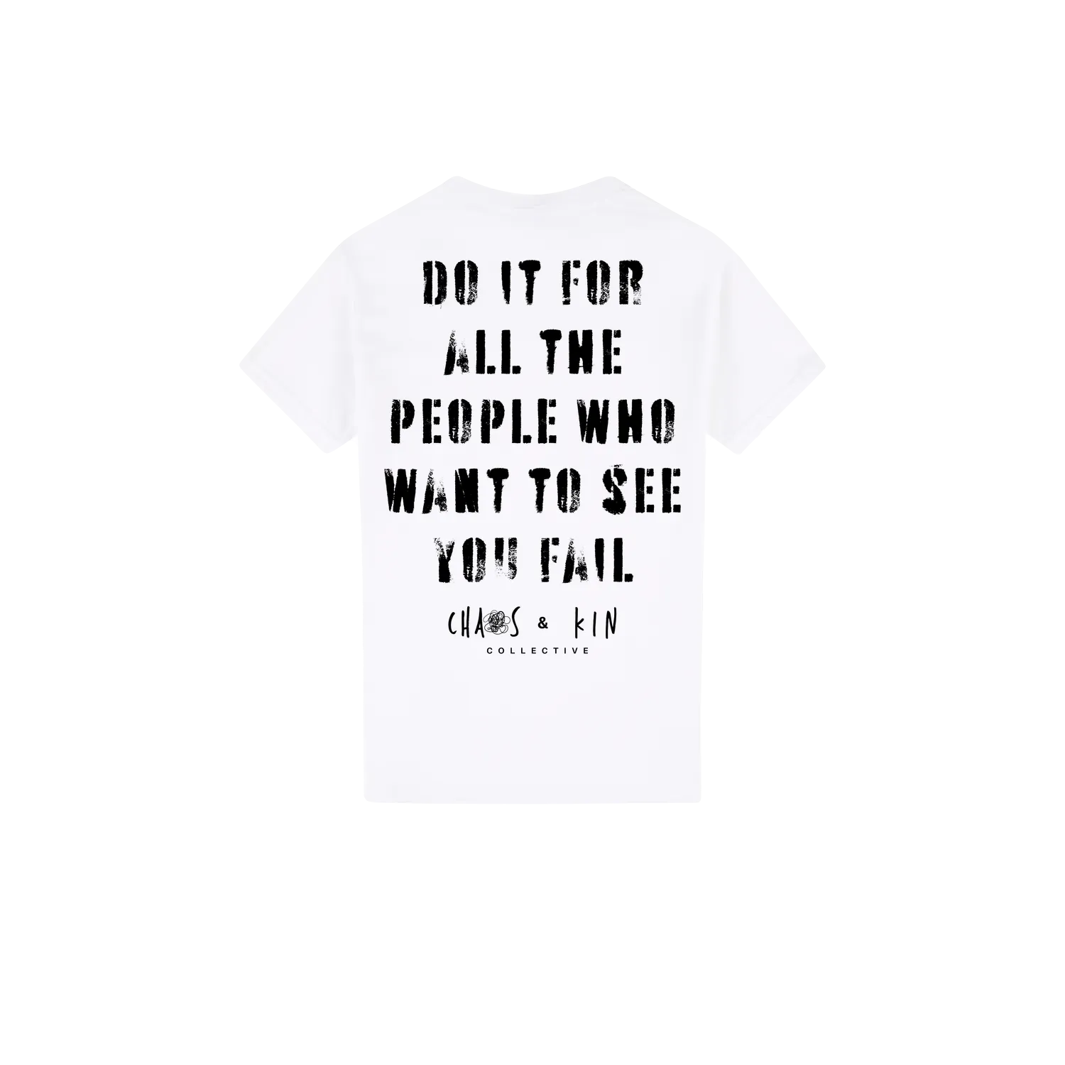 White back flat lay