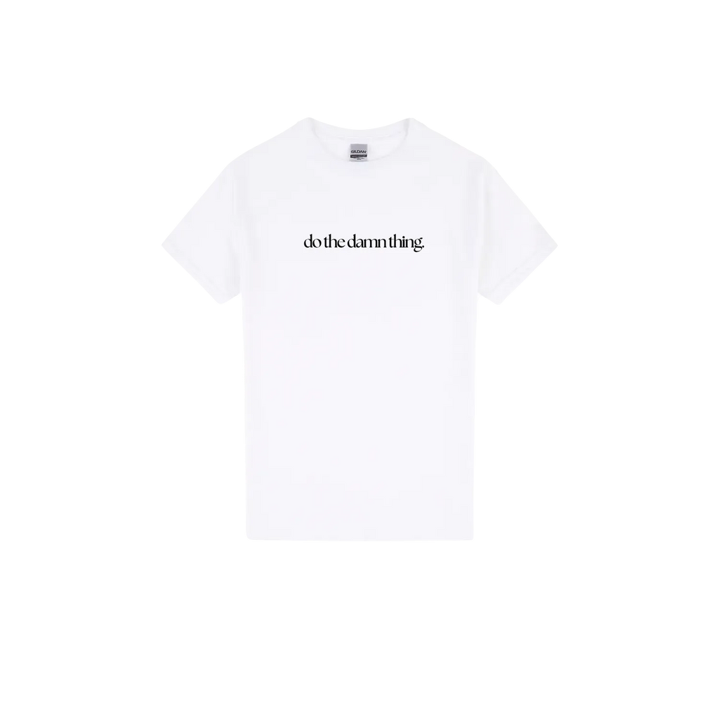 White front flat lay