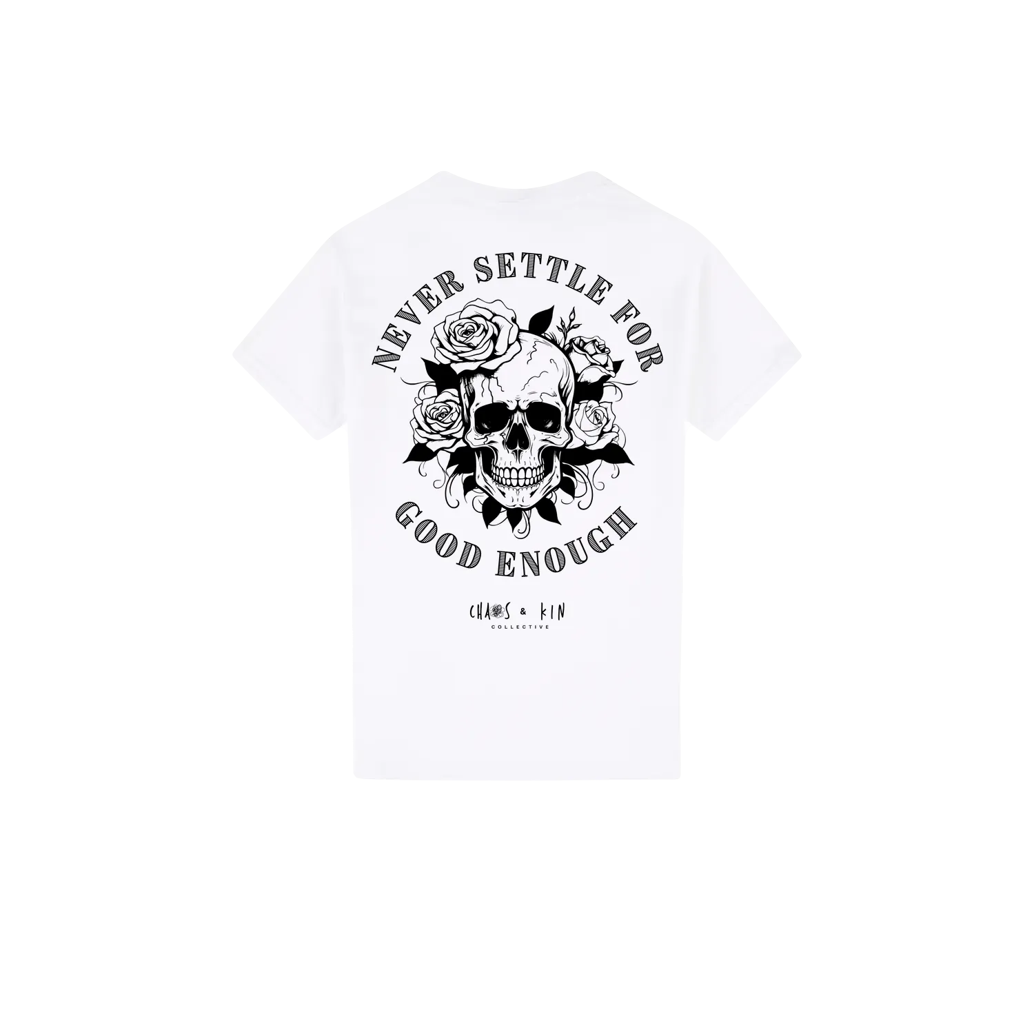 White back flat lay