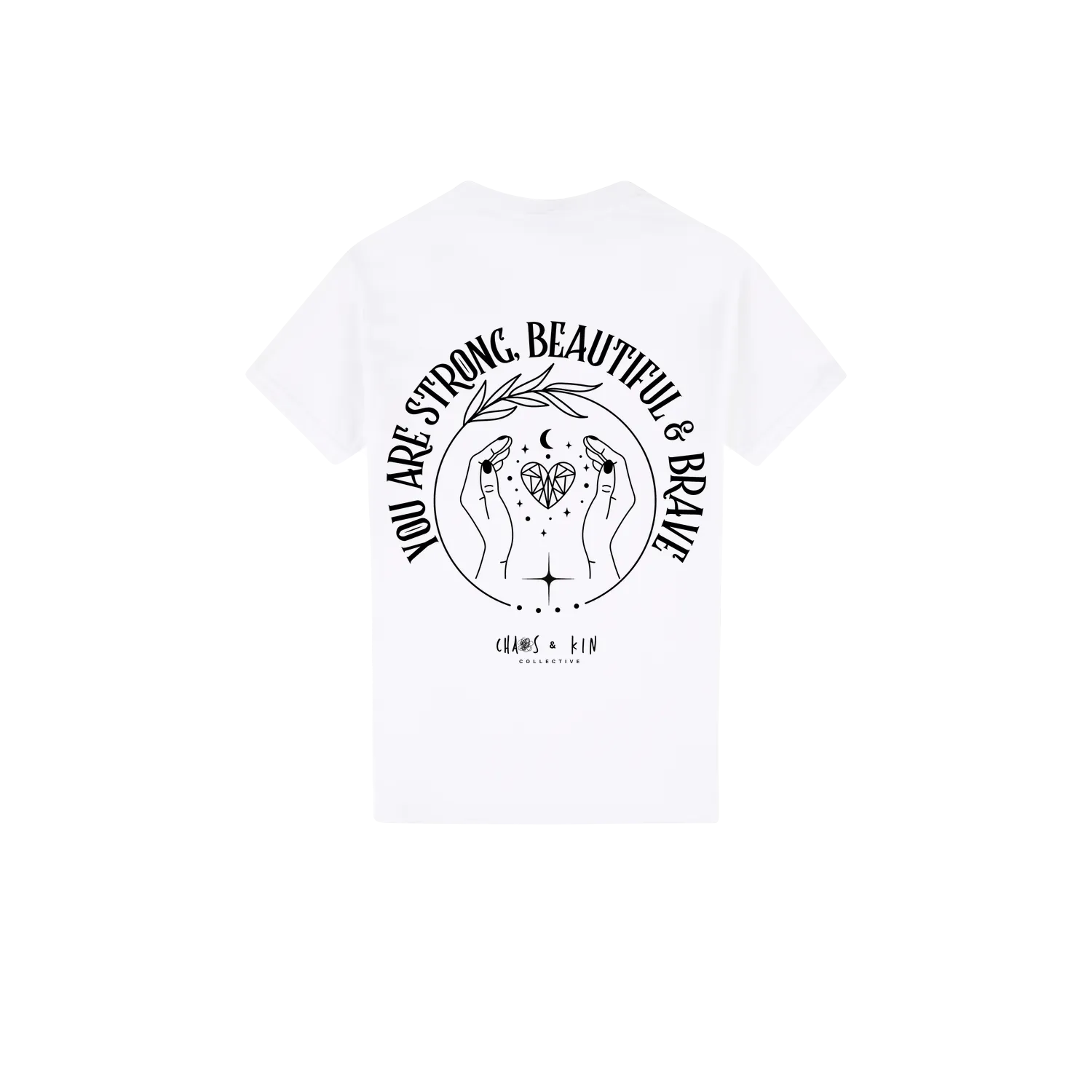 White back flat lay