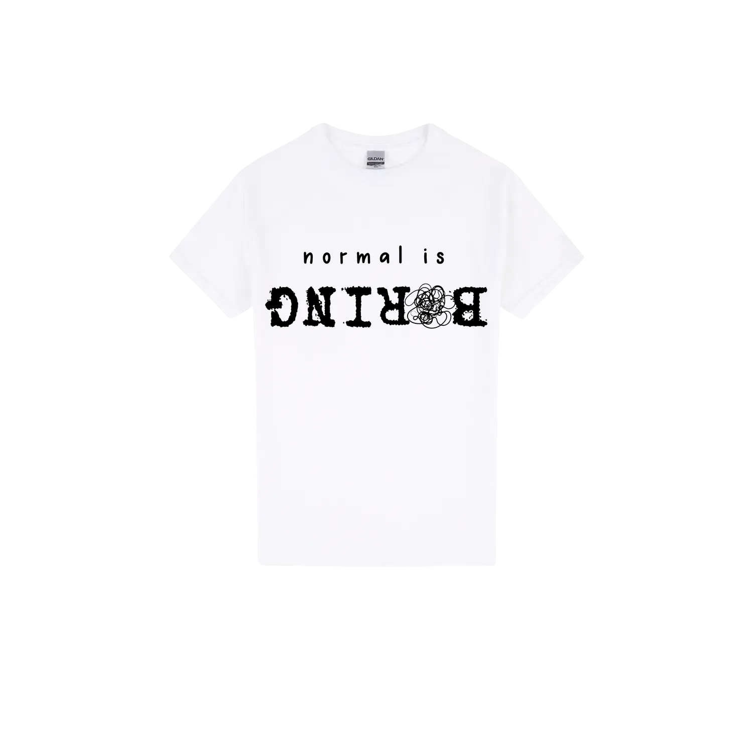 White front flat lay